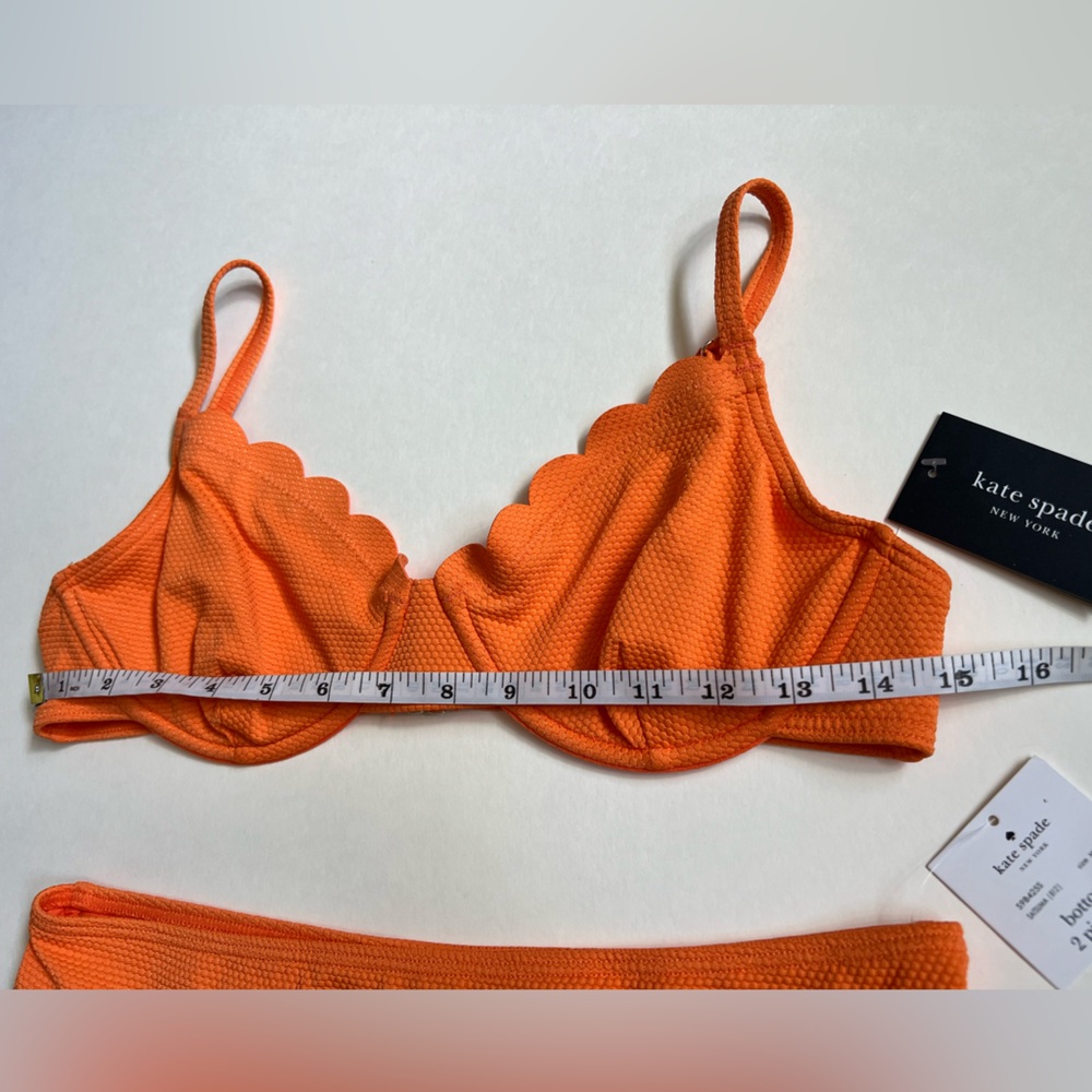 NEW Kate Spade Pique Scallops Bikini Set - Picture 5 of 12